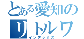 とある愛知のリトルワールド（インデックス）