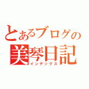 とあるブログの美琴日記（インデックス）