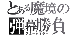 とある魔境の弾幕勝負（スネークミラー）