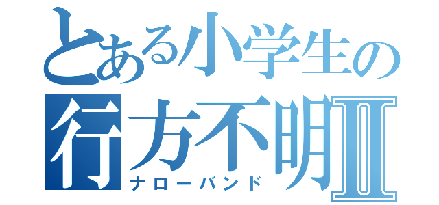 とある小学生の行方不明Ⅱ（ナローバンド）