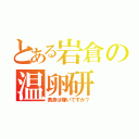 とある岩倉の温卵研（黄身は嫌いですか？）