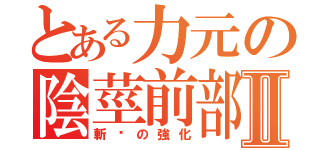 とある力元の陰莖前部Ⅱ（斬擊の強化）