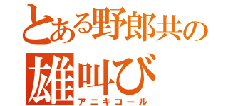 とある野郎共の雄叫び（アニキコール）