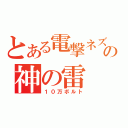 とある電撃ネズミの神の雷（１０万ボルト）