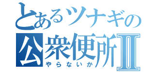 とあるツナギの公衆便所Ⅱ（やらないか）