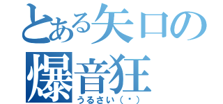 とある矢口の爆音狂（うるさい（╬））