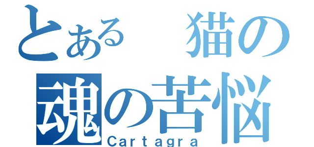 とある 猫の魂の苦悩（Ｃａｒｔａｇｒａ）