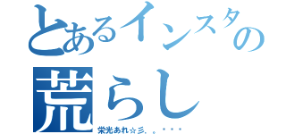 とあるインスタの荒らし（栄光あれ☆彡．。ฟฟฟ）