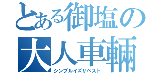 とある御塩の大人車輛（シンプルイズザベスト）