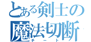 とある剣士の魔法切断（チート）