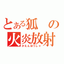 とある狐の火炎放射（かえんほうしゃ）