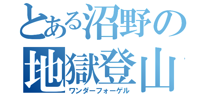 とある沼野の地獄登山（ワンダーフォーゲル）