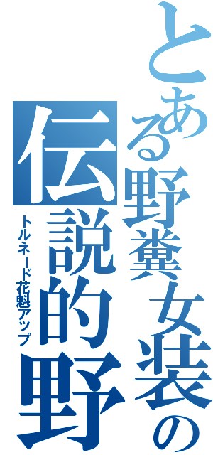 とある野糞女装の伝説的野糞Ⅱ（トルネード花魁アップ）