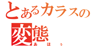 とあるカラスの変態（あほぅ）
