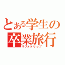 とある学生の卒業旅行（ラストトリップ）