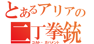 とあるアリアの二丁拳銃（コルト・ガバメント）