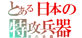 とある日本の特攻兵器（命の兵器）