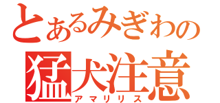 とあるみぎわの猛犬注意（アマリリス）