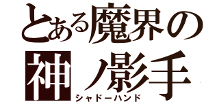 とある魔界の神ノ影手（シャドーハンド）