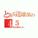 とある送球部の４５（努力は裏切らない）