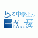 とある中学生の一喜一憂（テスト返し）