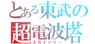 とある東武の超電波塔（スカイツリー）