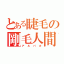 とある睫毛の剛毛人間（アルパカ）