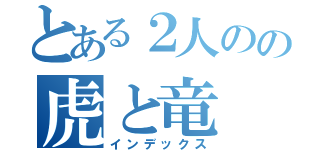 とある２人のの虎と竜（インデックス）