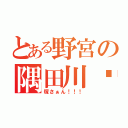 とある野宮の隅田川〜！（塚さぁん！！！）