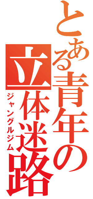 とある青年の立体迷路（ジャングルジム）