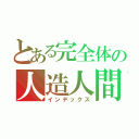 とある完全体の人造人間（インデックス）