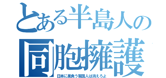 とある半島人の同胞擁護（日本に巣食う害国人は消えろよ）