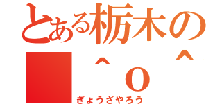 とある栃木の（＾ｏ＾）＜僕です！（ぎょうざやろう）