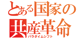 とある国家の共産革命（パラダイムシフト）