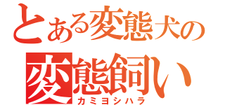 とある変態犬の変態飼い主（カミヨシハラ）