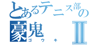 とあるテニス部の豪鬼Ⅱ（ゴウキ）