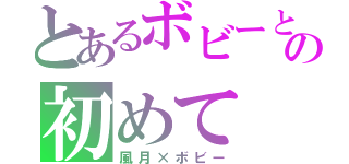 とあるボビーとの初めて（風月×ボビー）