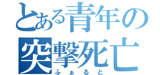 とある青年の突撃死亡（ふぁると）