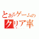 とあるゲームのクリア率（５％．．．）