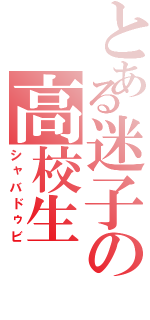 とある迷子の高校生（シャバドゥビ）