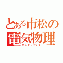 とある市松の電気物理部（エレクトリック）