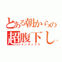 とある朝からの超腹下し（インデックス）