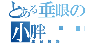 とある垂眼の小胖ㄓˇ（生日快樂）