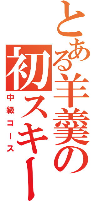 とある羊羹の初スキー（中級コース）