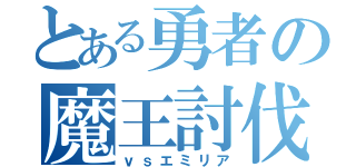 とある勇者の魔王討伐（ｖｓエミリア）