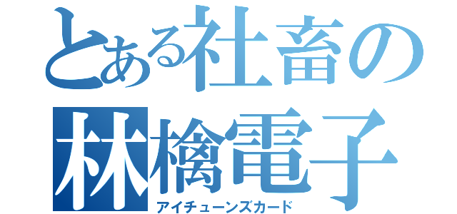 とある社畜の林檎電子金（アイチューンズカード）