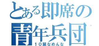 とある即席の青年兵団（１０禁なめんな）