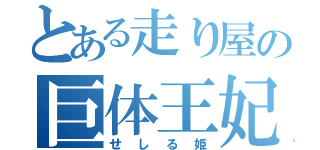 とある走り屋の巨体王妃（せしる姫）