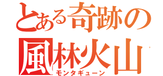 とある奇跡の風林火山（モンタギューン）