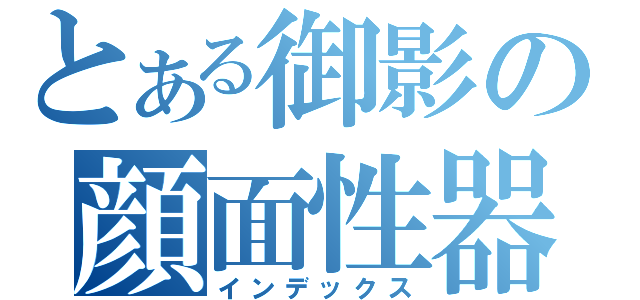 とある御影の顔面性器（インデックス）